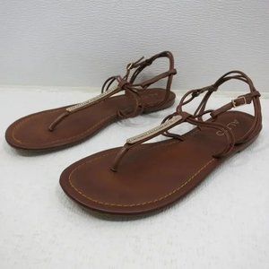 Aldo Leather Slingback Cross Spaghetti Strap Sandals Women's Footwear Sz 8.5